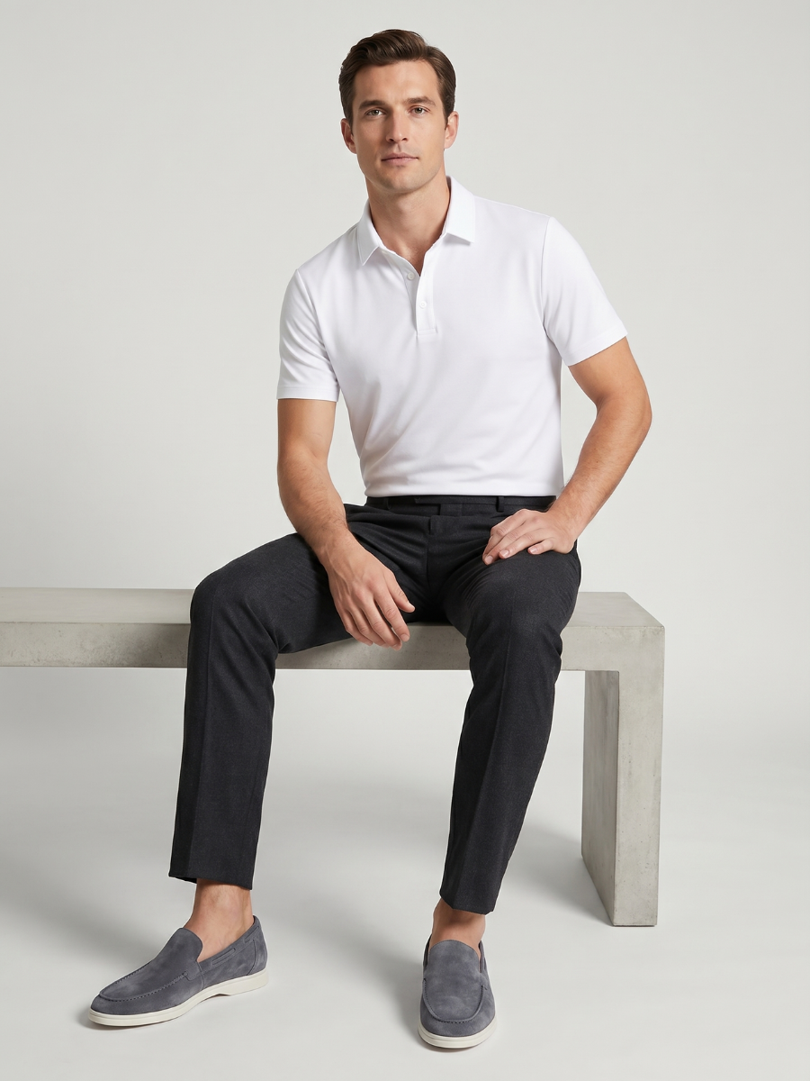 Polo in Cotone Bianca