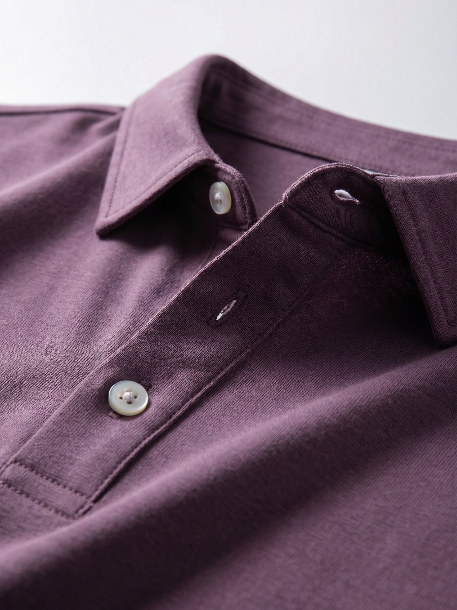 Mauve Baumwoll-Polo