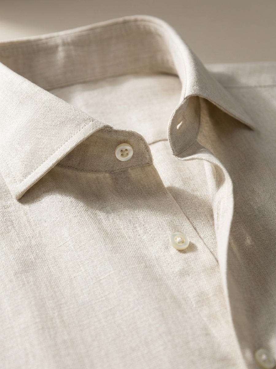 Beige Linen Long Sleeve
