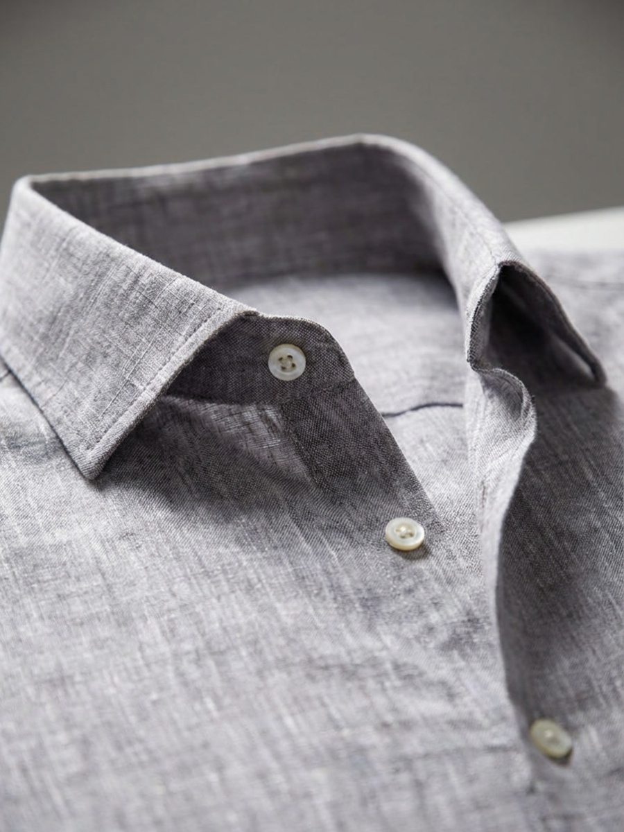Grey Linen Long Sleeve