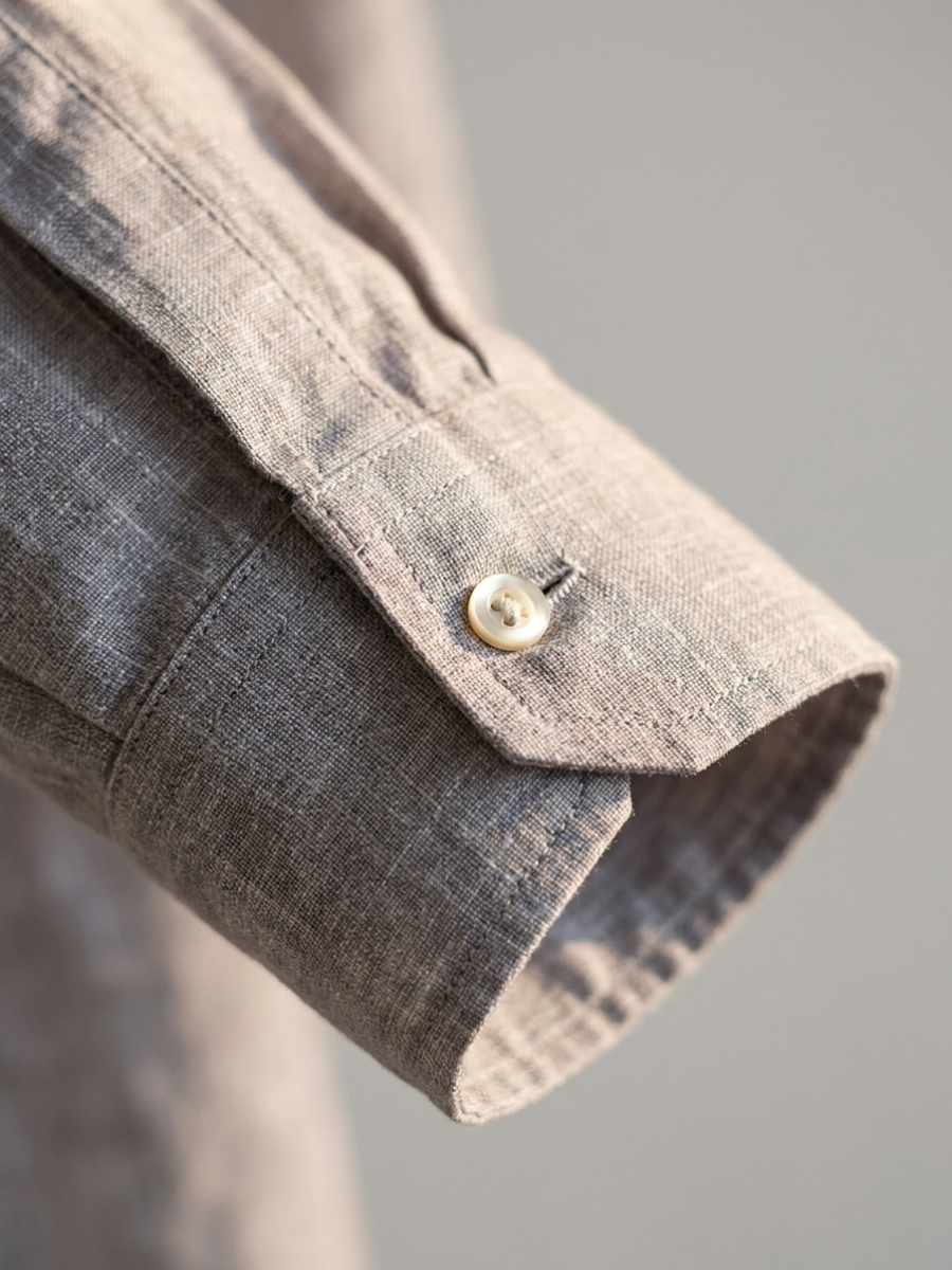 Grey Linen Long Sleeve