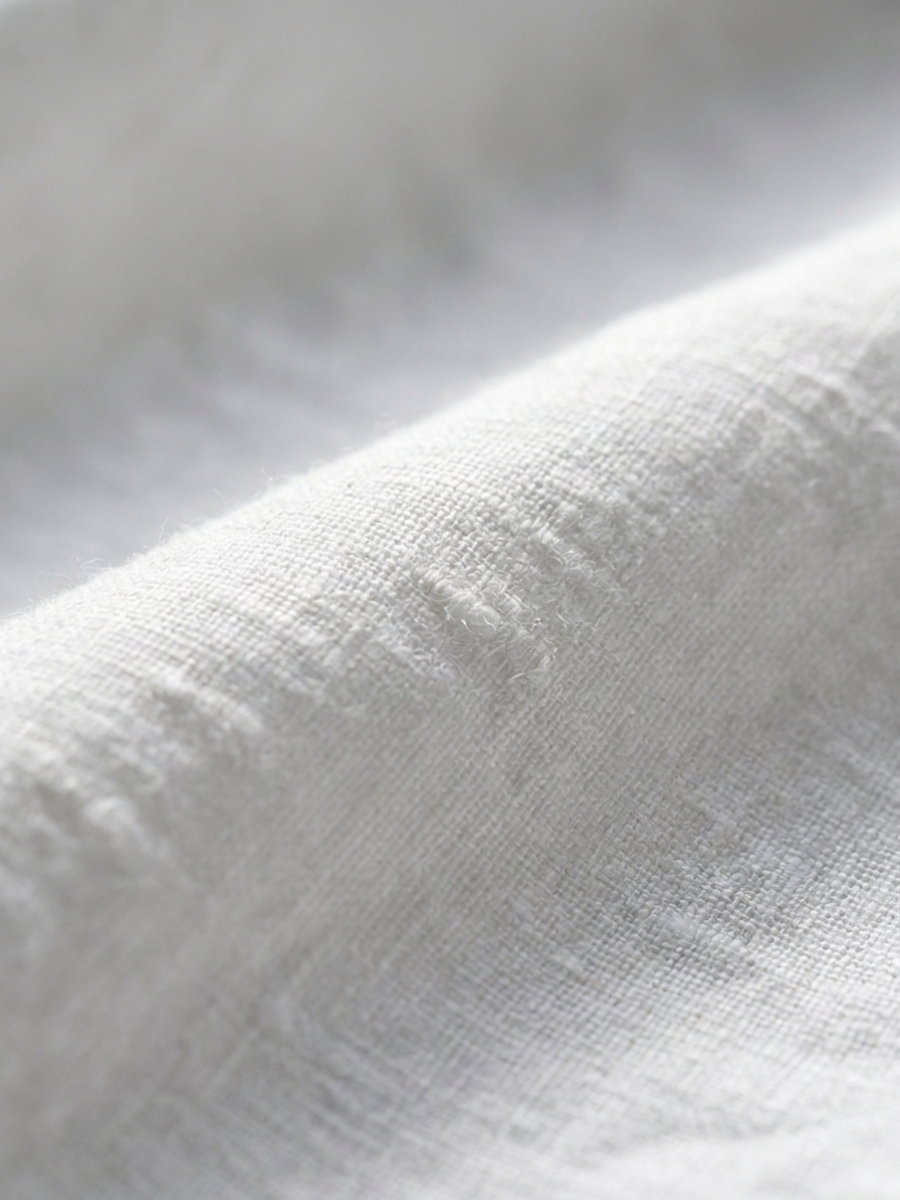 White Blue Linen Long Sleeve
