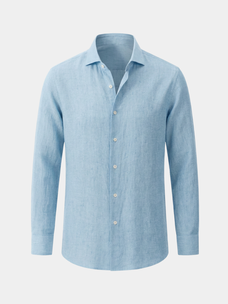Coastal Blue Linen Long Sleeve