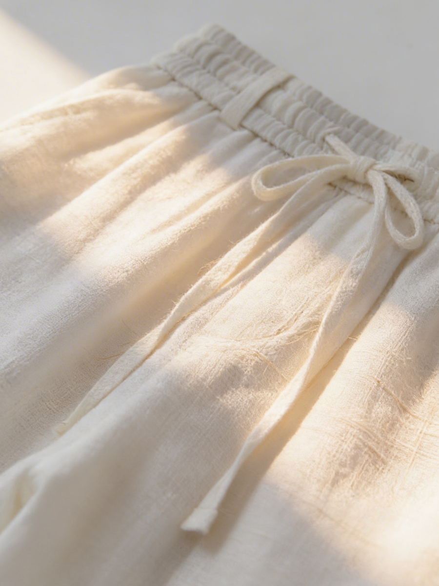 White Linen Trousers