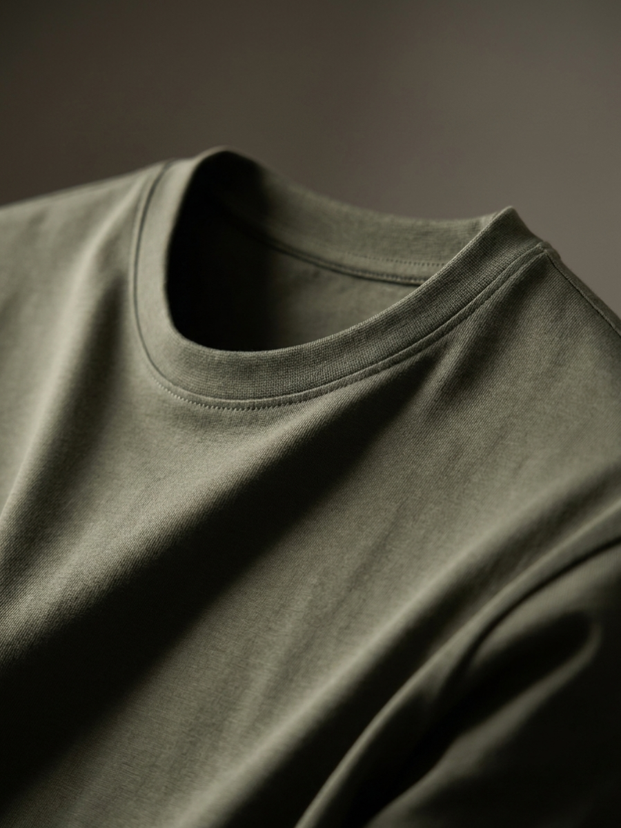 Olive Mercerized Cotton Tee