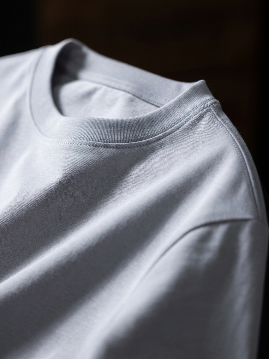Light Grey Mercerized Cotton Tee