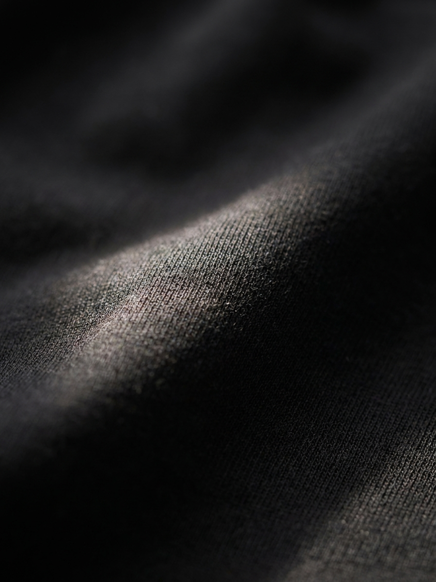 Black Mercerized Cotton Tee