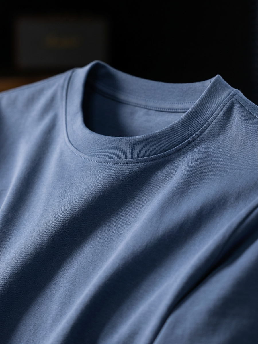 Light Blue Mercerized Cotton Tee