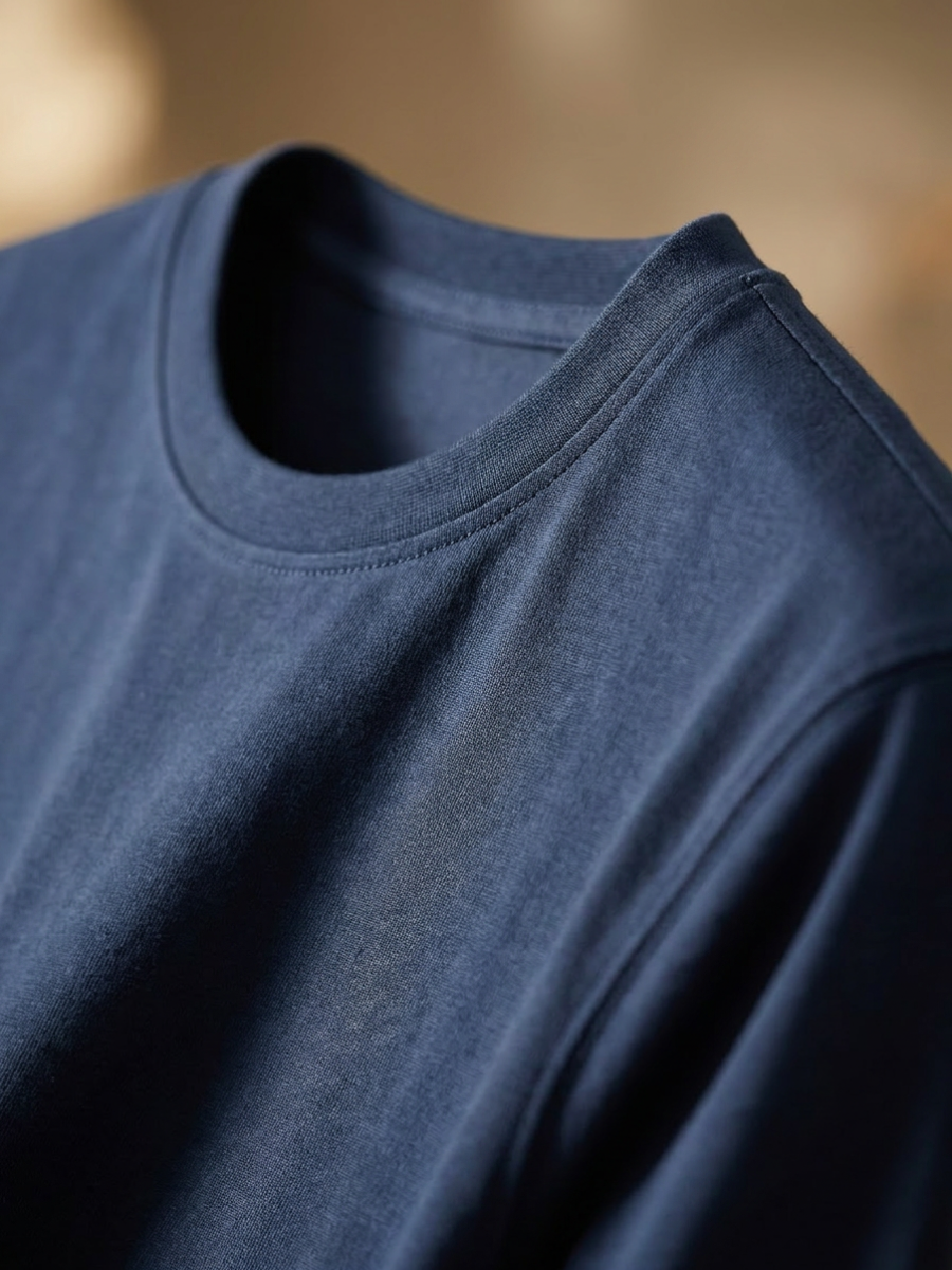 Navy Long Sleeve Cotton Tee