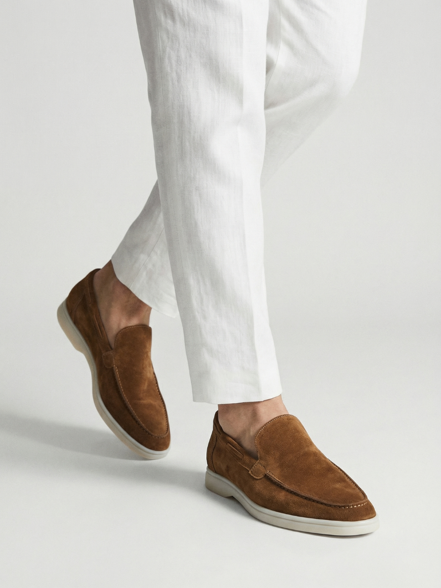 Mocassins de pont couleur caramel