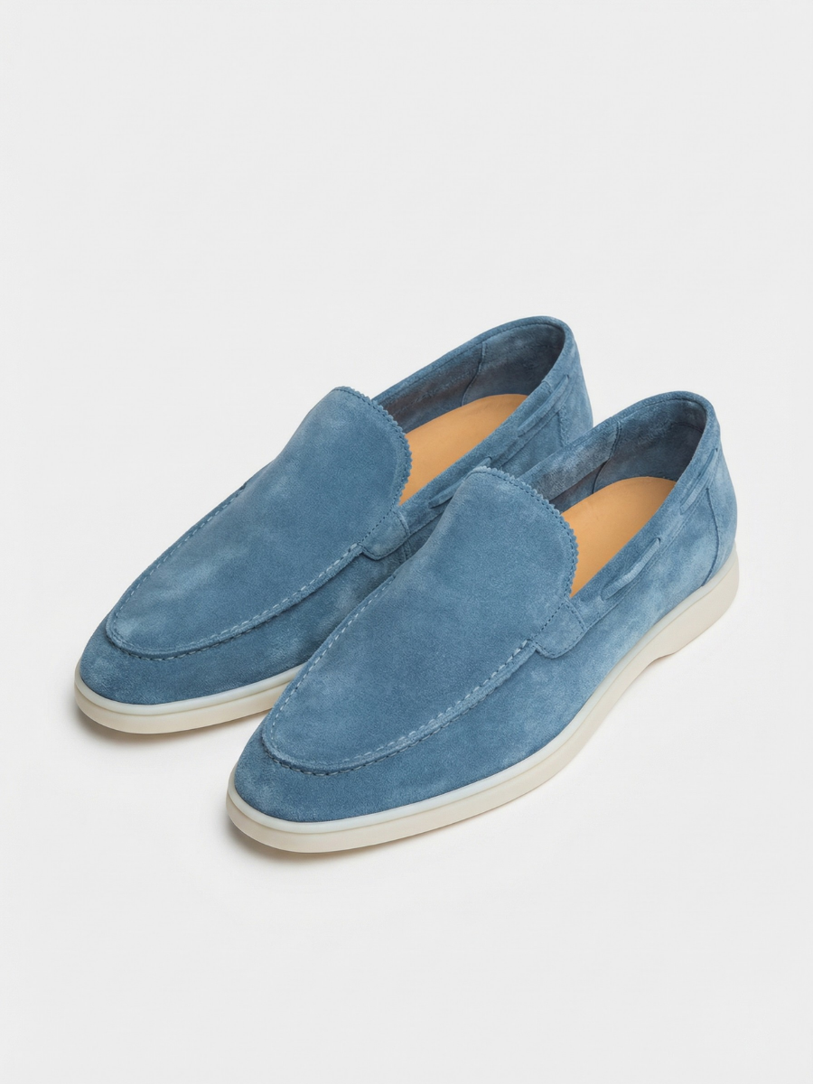 Saphirblaue Yacht-Loafer
