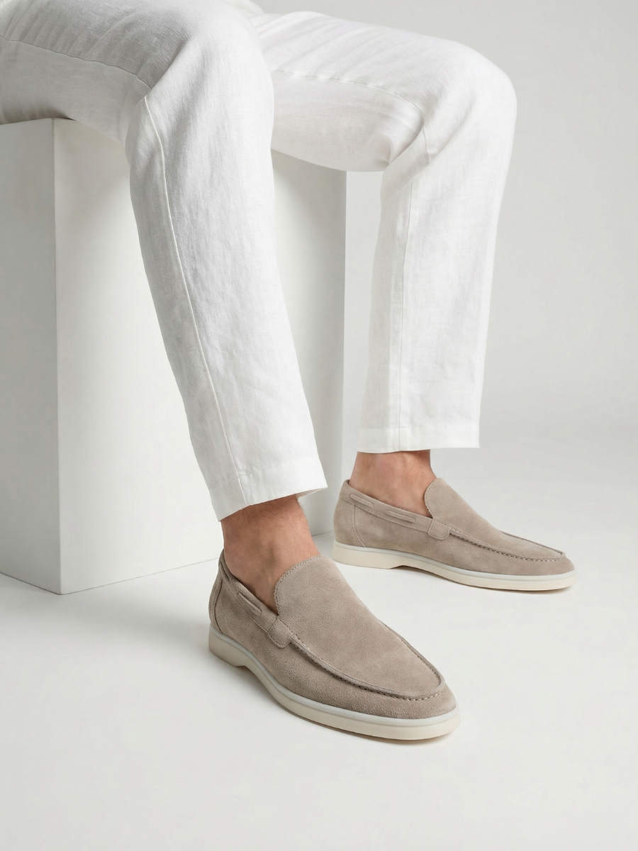 Mocassins Yacht Cinza Claro