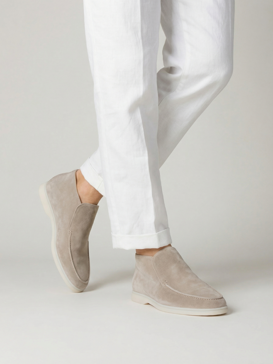 Hellgraue City-Loafer