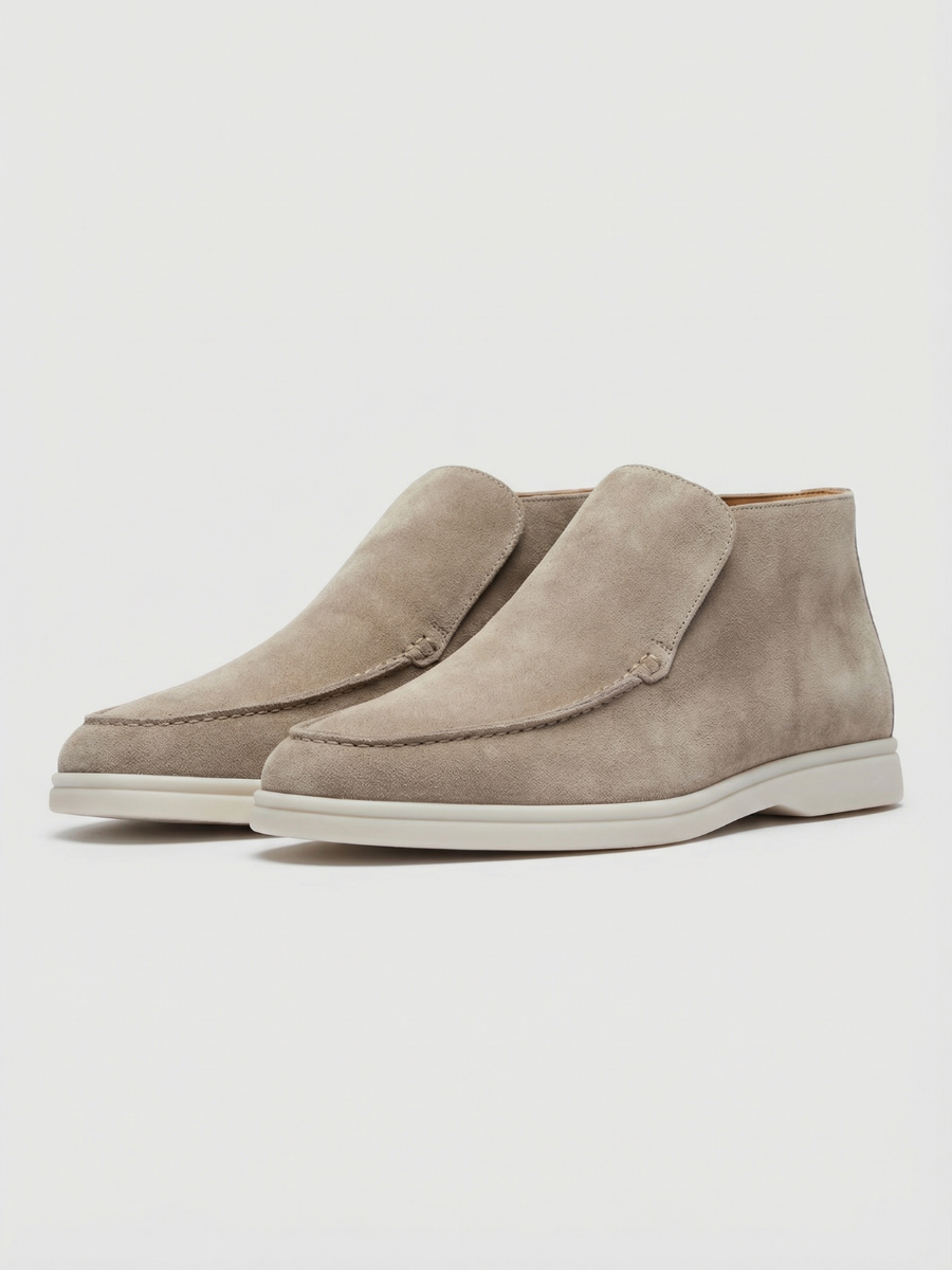 Hellgraue City-Loafer