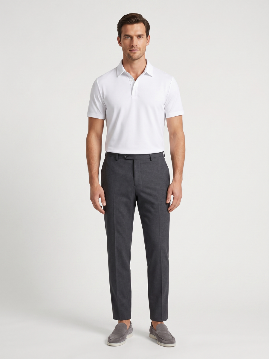 White Cotton Polo