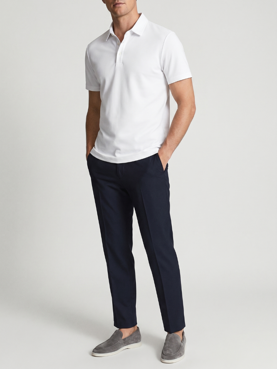 Polo de Algodón Blanco