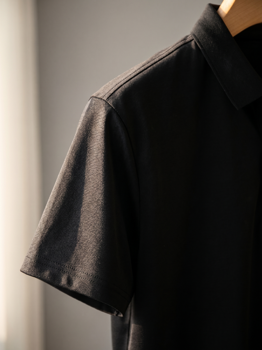 Polo in Cotone Nera