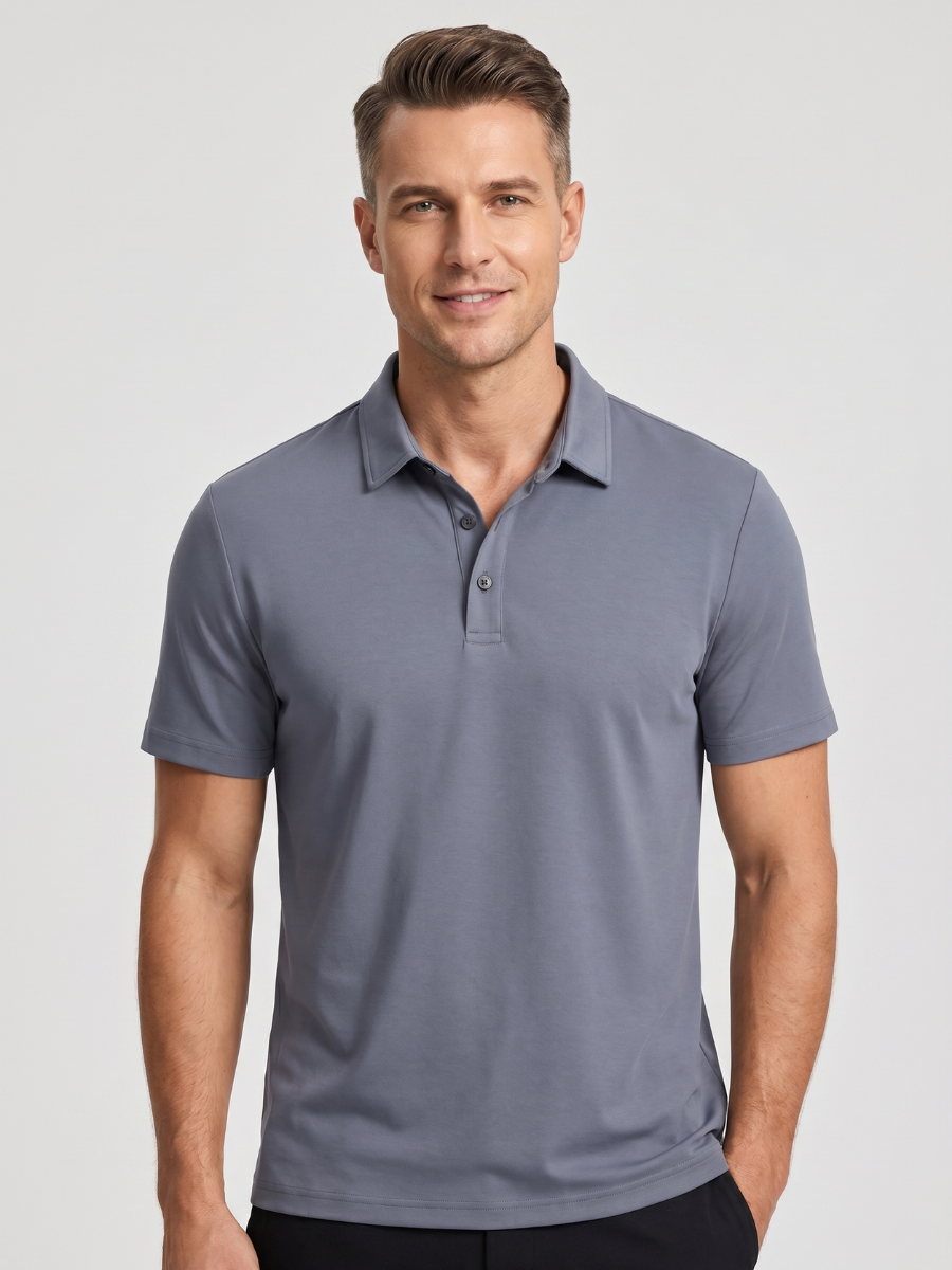 Polo in Cotone Ardesia
