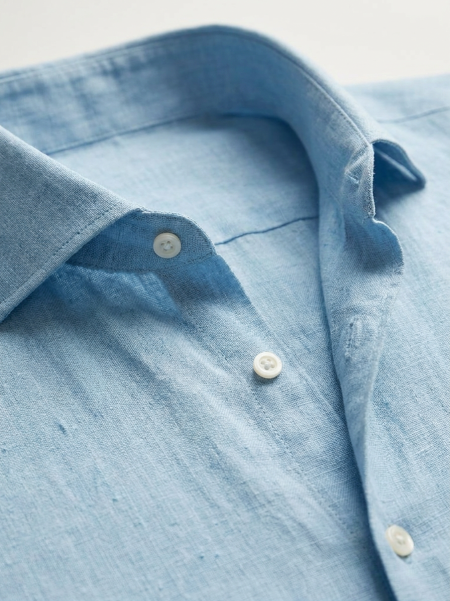 Coastal Blue Linen Long Sleeve