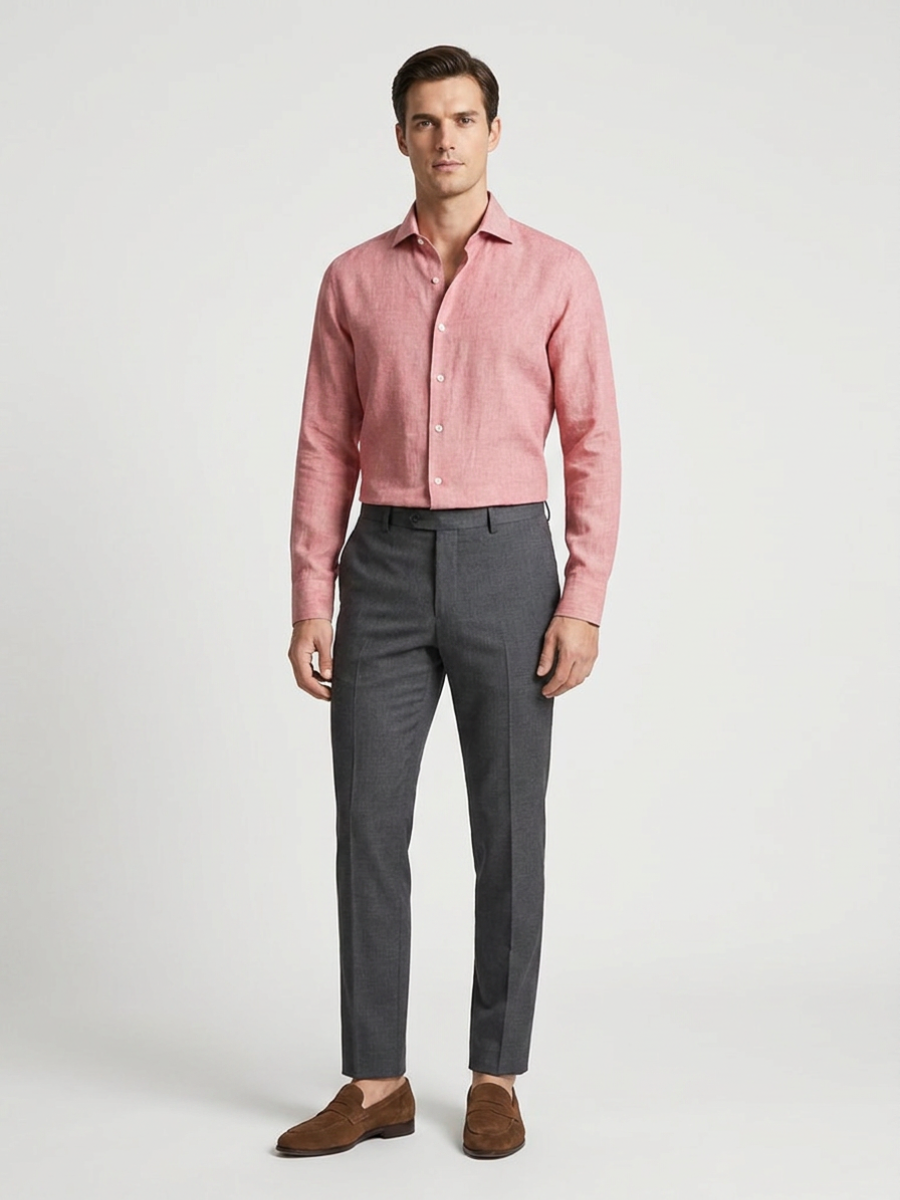 Rose Linen Long Sleeve