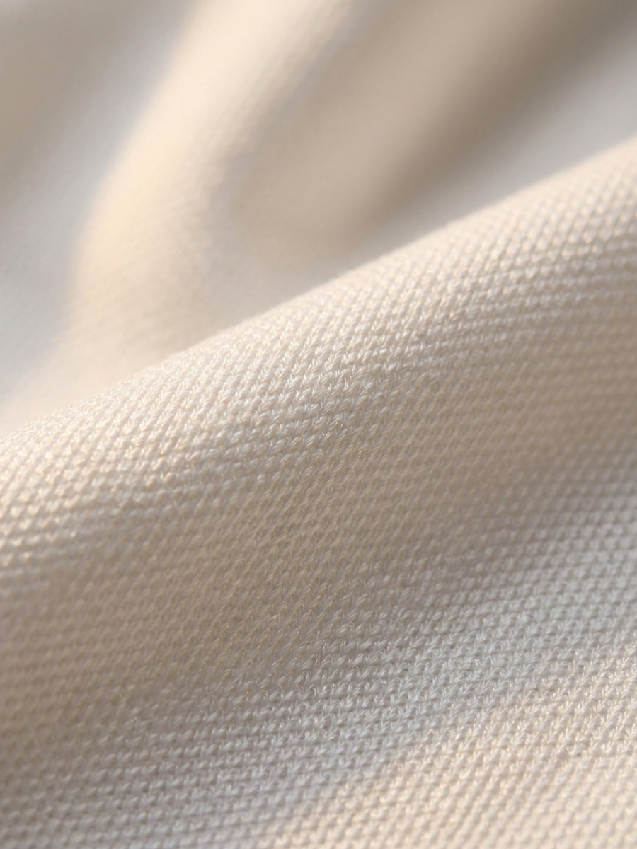 White Cotton Long Sleeve Polo