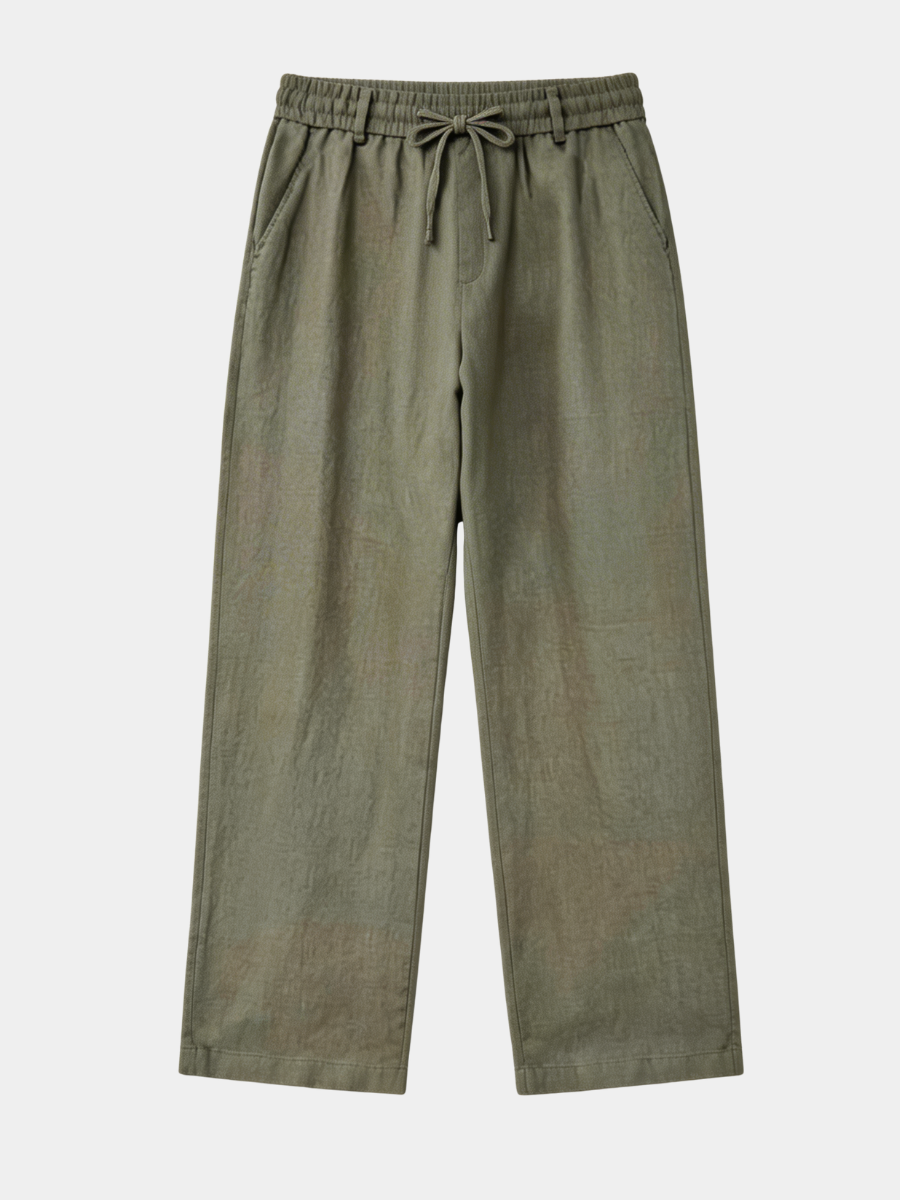 Olive Linen Trousers