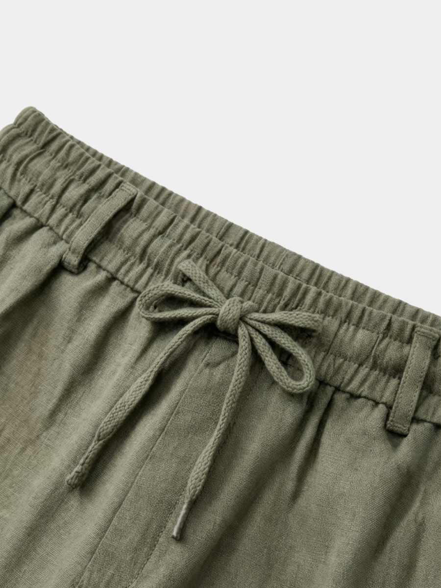 Olive Linen Trousers