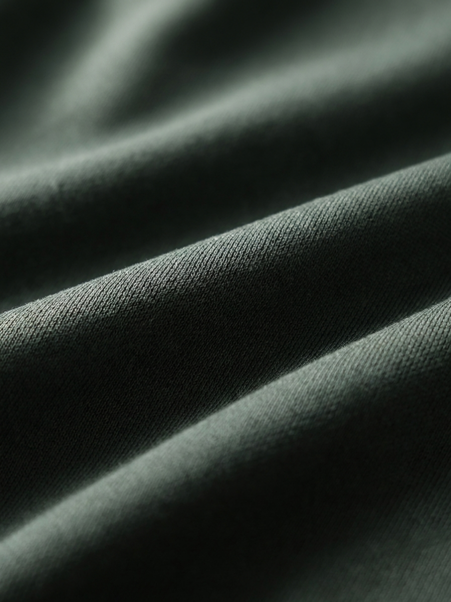 Forest Green Cotton Long Sleeve Polo
