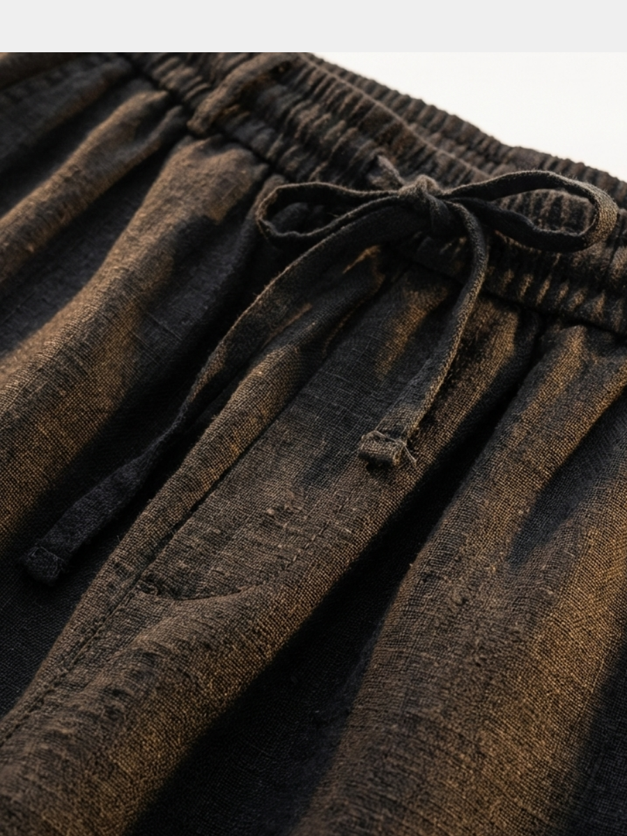 Pantalon en lin noir