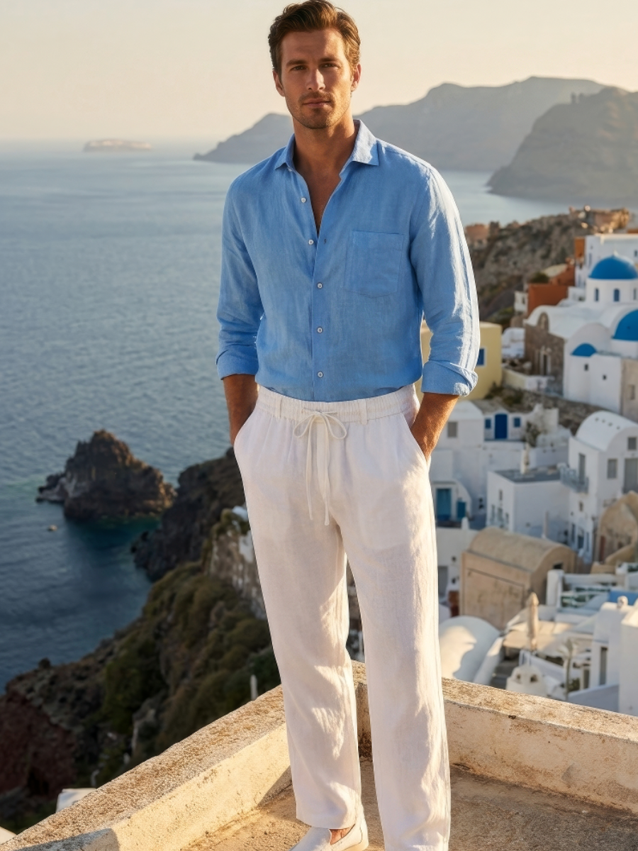 White Linen Trousers
