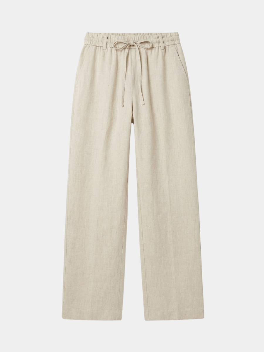 Beige Linen Trousers