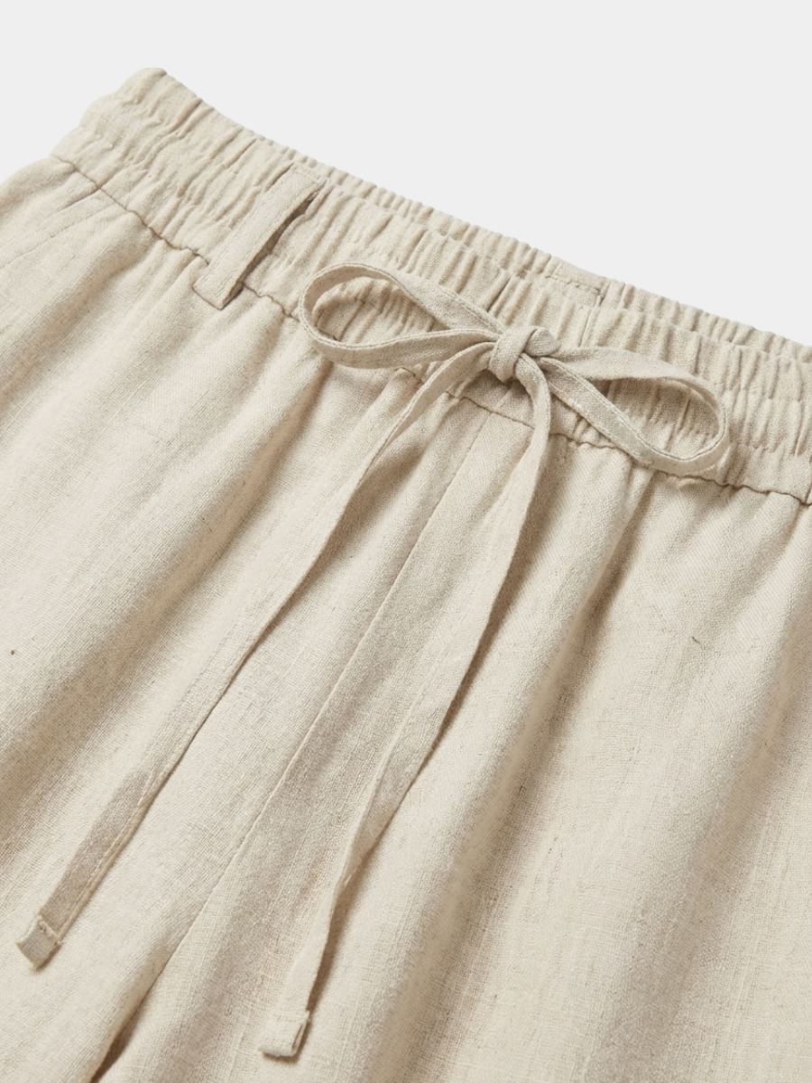 Beige Linen Trousers