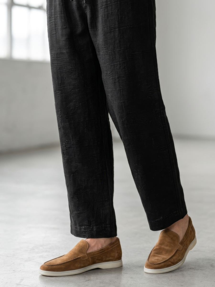 Black Linen Trousers