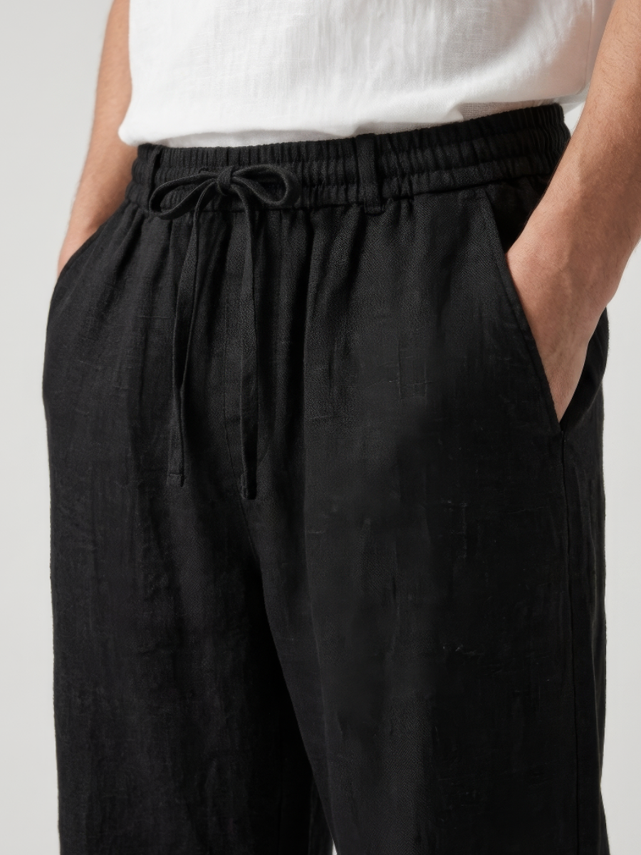 Pantalon en lin noir