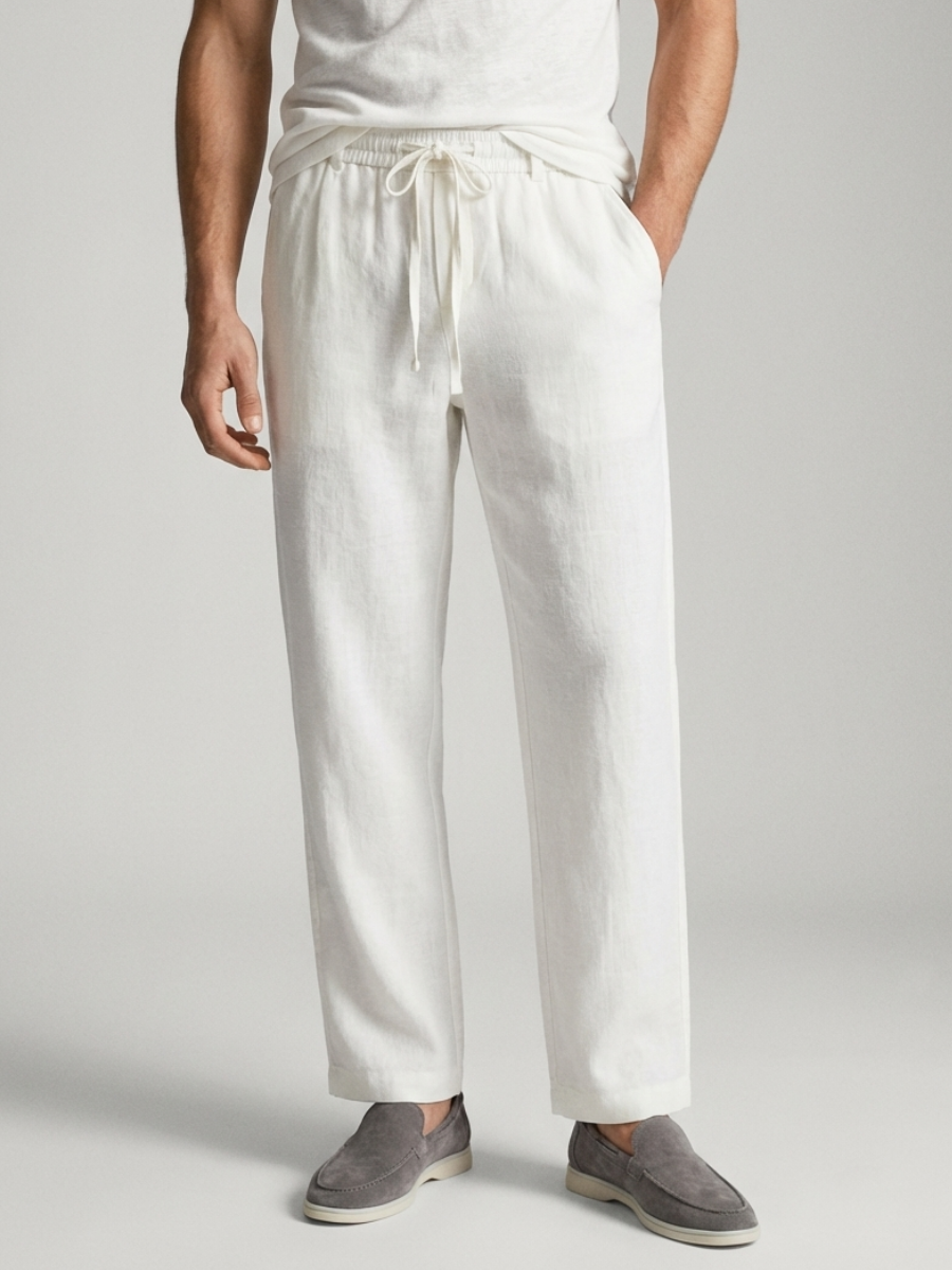 White Linen Trousers