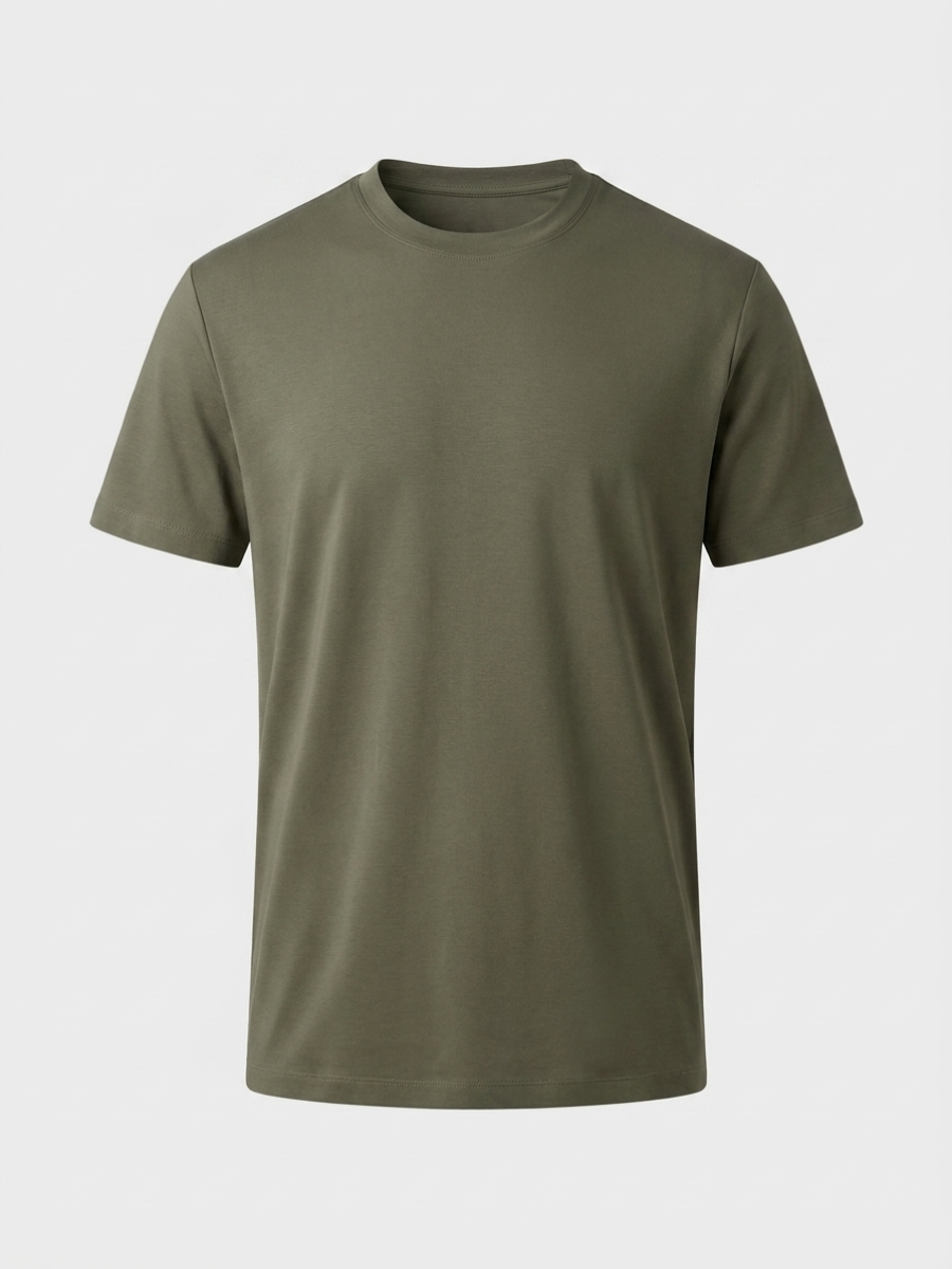 Olive Mercerized Cotton Tee