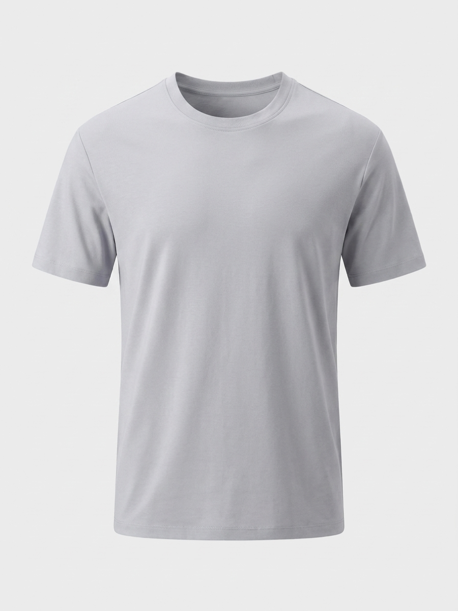 Light Grey Mercerized Cotton Tee