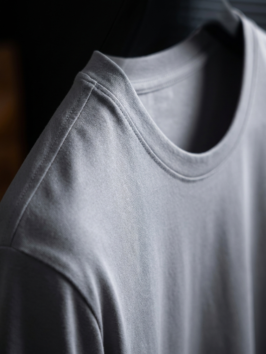 Light Grey Mercerized Cotton Tee