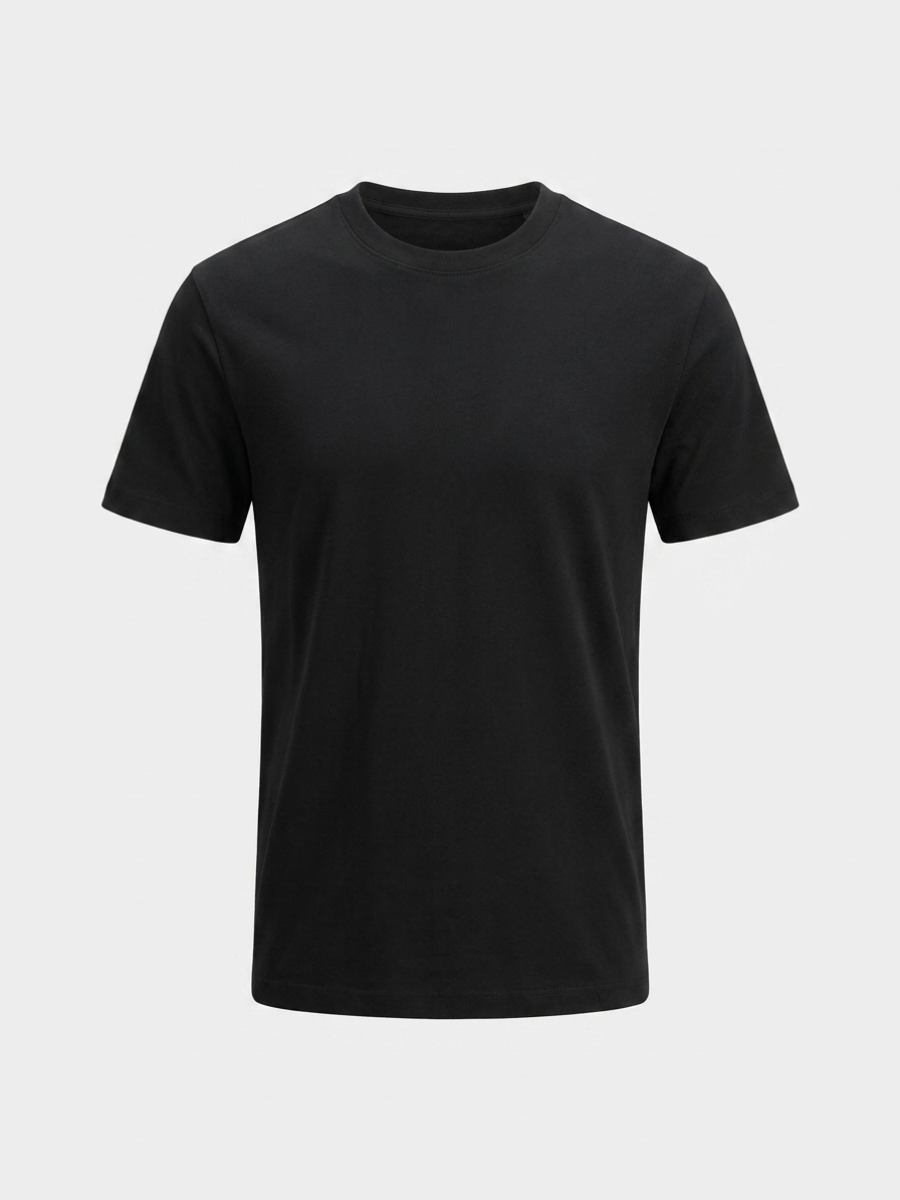 Black Mercerized Cotton Tee