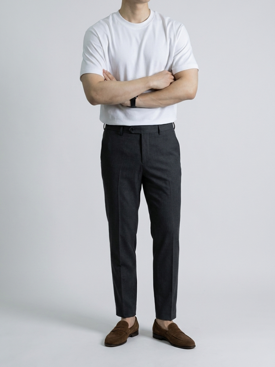 White Mercerized Cotton Tee