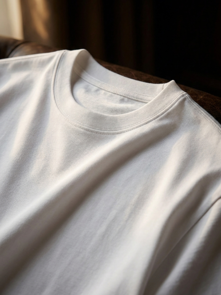 White Mercerized Cotton Tee