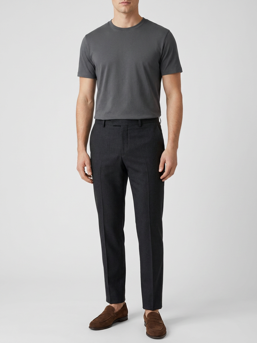 Charcoal Mercerized Cotton Tee