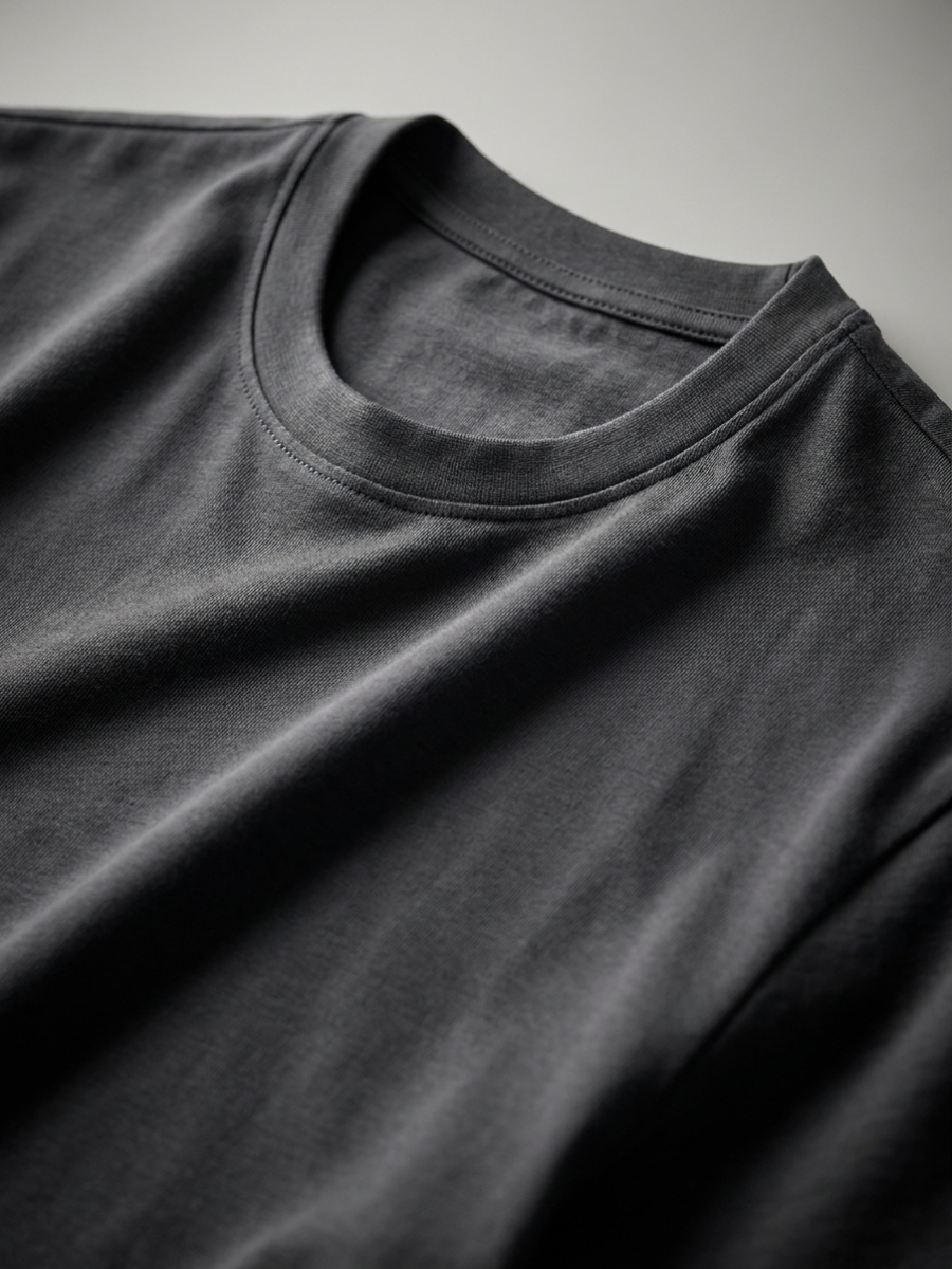 Charcoal Mercerized Cotton Tee