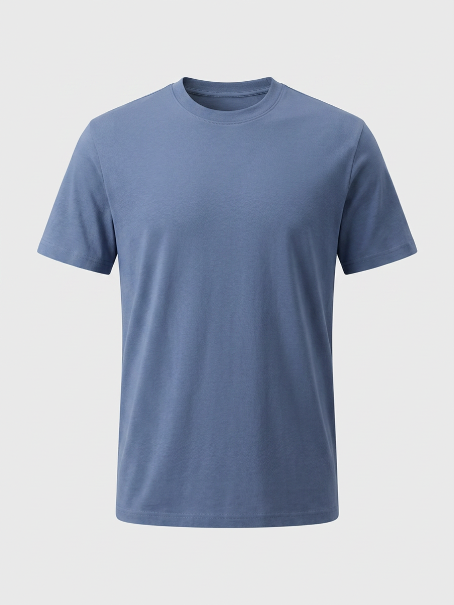 Light Blue Mercerized Cotton Tee