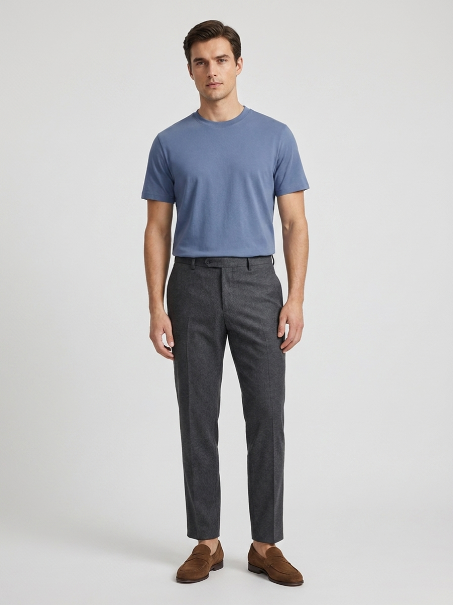Light Blue Mercerized Cotton Tee