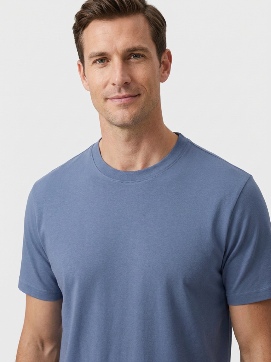 Light Blue Mercerized Cotton Tee